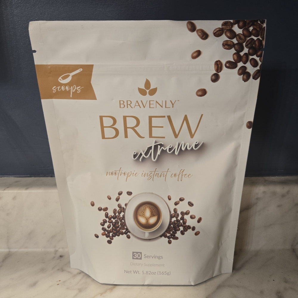 Brew Extreme Nootropic Instant Coffee - White and Brown